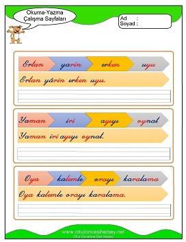 y sesi Grubu Çalışma Sayfaları